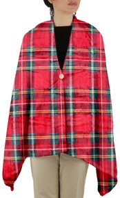 Plaid scialle tartan rosso Flannel