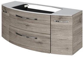 Mobile da bagno sospeso sotto lavabo L 119 x H 49.2 x P 46.2 cm rovere, 2 cassetti, 2 ante PELIPAL Cassca