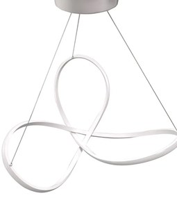 Lampadario LED moderno SMILLA bianco Ø60cm, luce naturale 4800 lumen