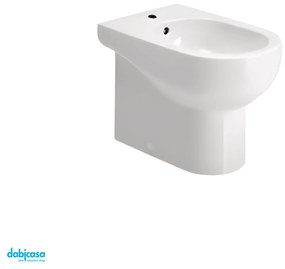 Azzurra Ceramica "Nuvola" Bidet Da Terra Monoforo In Ceramica Bianco Lucido