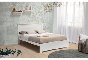 Letto matrimoniale bianco 140x190 cm Akira - Marckeric