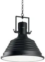 Sospensione Rustica-Country Fisherman Metallo Nero 1 Luce E27