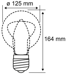 Lampadina LED INNER G125 E27/3,5W/230V 1800K - Paulmann 28881