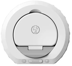 Immax 08983L - Sveglia con display LCD e ricarica wireless Qi 27W/9V bianco