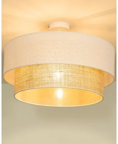 Plafoniera BORHO 1xE27/60W/230V bianco/iuta