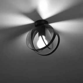 Sollux SL.1086 - Lampadario a plafone TULOS 1xE27/60W/230V nero