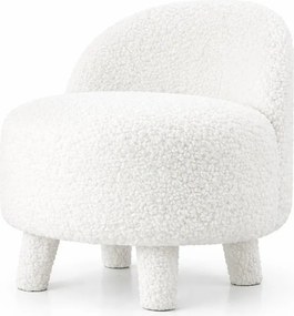 Poltrona per bambini bianca in tessuto bouclé Moouv - Artie