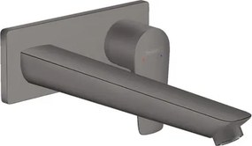 Rubinetto per lavabo Talis nero HANSGROHE getto laminare cristallino a canna alta