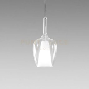 Ofelia s/10 - vetro  trasparente e portalampada bianco 1 luce attac...
