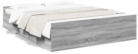 Giroletto Cassetti Grigio Sonoma 150x200 Cm Legno Multistrato /