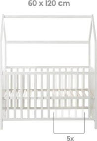 Lettino grigio 60x120 cm - Roba