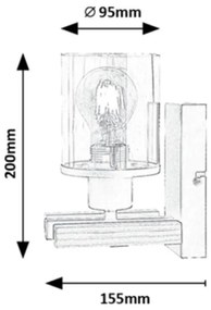 Rabalux 71080 - Applique NIYLAH 1xE27/25W/230V
