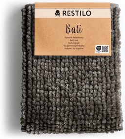 Tappetino per il bagno grigio scuro 70x120 cm Bati – Restilo