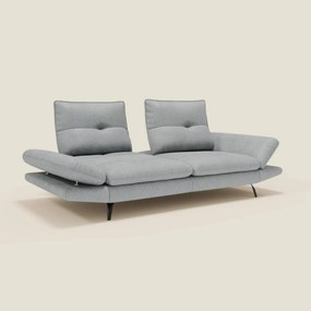 Ardex Divano 3 posti con schienali traslanti e braccioli regolabili in morbido tessuto impermeabile T06 ghiaccio