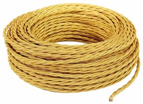 Cavo tessile H03VV-F 3 x 1.5 mm² L 25 m MERLOTTI oro matassa