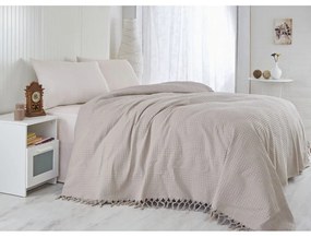 Copriletto leggero in cotone marrone chiaro Marrone, 220 x 240 cm - Mijolnir