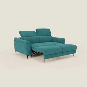 Arcos Divano 3 posti - piedini alti e poggiatesta reclinabili in microfibra impermeabile T11 petrolio