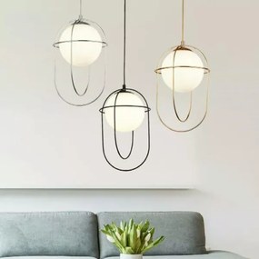 Searchlight 9131BK - Lampadario a sospensione con filo AXIS 1xE27/60W/230V nero