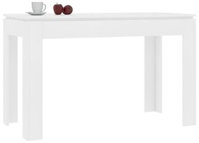 Tavolo da pranzo bianco 120x60x76 cm in legno multistrato