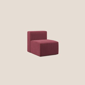 Nettuno modulo poltrona centrale in morbido tessuto bouclè T07 rosso