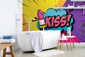 Carta da parati – Rossetto pop art – KISS!