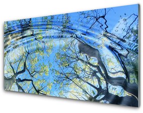 Quadro in vetro Acqua Alberi Arte Natura 100x50 cm