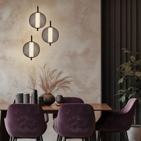 Lampada a sospensione LED su cavo PUMA LED/10W/230V Ø 20 cm, nera