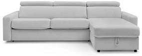 Divano angolare in grigio chiaro allungabile (con composizione variabile) Monaco – Bobochic Paris