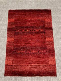 Loribaft Tappeto 60x90 Rosso (Iran) Annodato A Mano