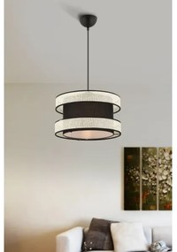 Lampadario a cavo HALO 1xE27/60W/230V nero/crema