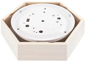 Plafoniera HEX 1xE27/60W/230V d. 32 cm bianco pino