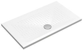 Piatto doccia in ceramica PUNTO L 120 x L 70 x H 3.5 cm bianco lucido