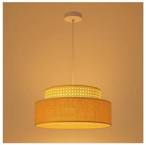 Lampadario a sospensione con filo BOHO 1xE27/60W/230V diametro 40 cm rattan