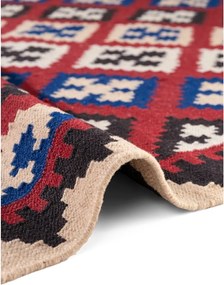 Passatoia rossa in lana reversibile/tessuta a mano 60x190 cm Kamal Rami – Nouristan