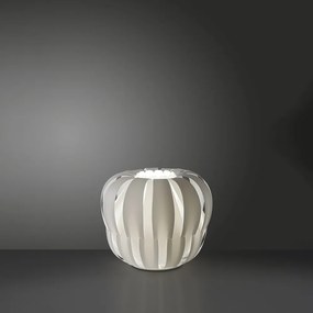 Lampada Da Terra Moderna 2 Luci Queen In Polilux Bianco D60 Made In Italy