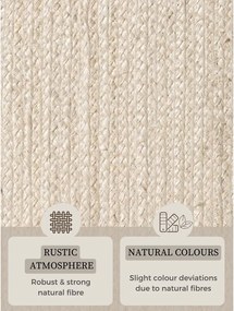 Tappeto colore naturale chiaro in iuta reversibile/tessuto a mano 160x230 cm Braided – Hanse Home