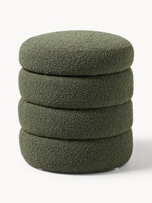 Pouf contenitore in bouclé Alto