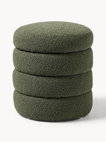 Pouf in bouclé con contenitore Alto