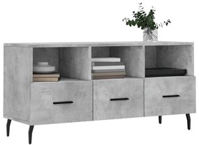 Mobile porta tv grigio cemento 102x36x50 cm legno multistrato