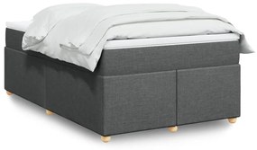 Giroletto A Molle Con Materasso Grigio Scuro 120x200 Cm Tessuto /