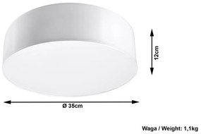 Plafoniera bianca a soffitto Atis - Sollux