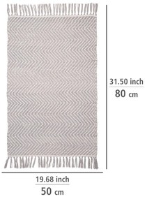 Tappeto da bagno grigio in plastica riciclata , 50 x 80 cm Gata - Wenko
