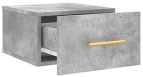 Comodini a Muro 2 pz Grigio Cemento 35x35x20 cm