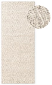 Passatoia color crema e avorio in misto lana tessuta a mano 80x200 cm Majoli – Elle Decoration