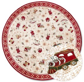 Tappeto rotondo rosso natalizio in misto cotone ø 200 cm Toy's Delight Red Christmas - Villeroy&amp;Boch