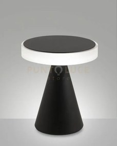 Neutra da tavolo nera h.27cm a led 3000k - 12w - 1260 lm dimmerabile