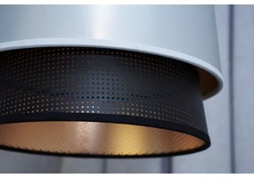 Duolla - Lampadario a sospensione con filo BELL SHINY 1xE27/15W/230V diametro 25 cm argento/nero