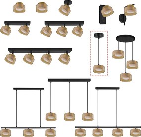 Brilagi - Lampadario sospeso su cavo AURA LUX 1xGX53/30W/230V nero/oro