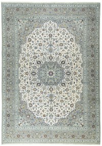 Kashan Tappeto 420 x 300 Beige (Iran) Annodato A Mano