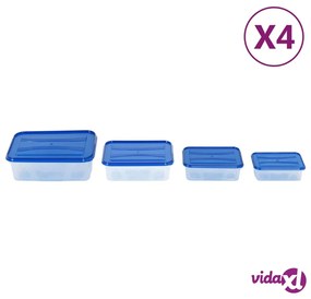 vidaXL Contenitori per Alimenti con Coperchio 16 pz in PP